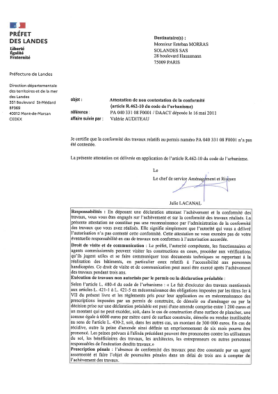 Attest conformite - Modèle d'attestation non contestation de conformité
