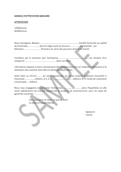 Attestation société - Certifie compte et capacités financières d'entreprise