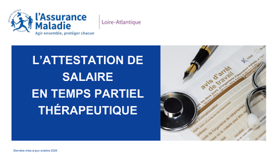 Attestation TPT - Salaire partiel thérapeutique assuré