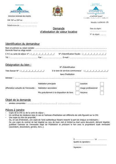 Demande VL detaillee - Formulaire de demande d’attestation VL complet