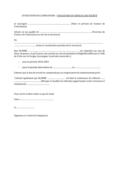 Employeur voiture - Usage du véhicule de société par salarié.