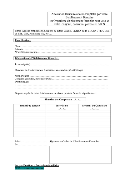 Attestation bancaire - Certificat de situation financière et soldes