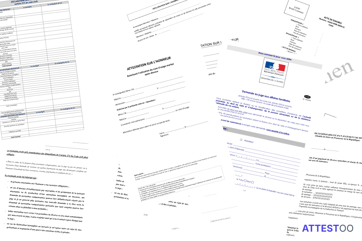 Information sur comment obtenir une attestation de divorce