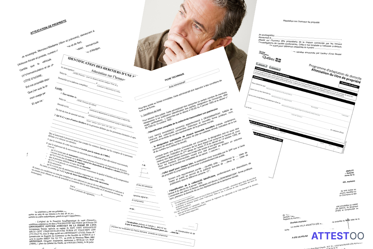 Information sur l'attestation de propriété immobilière