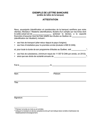 Exemple lettre solde - Lettre bancaire attestant le solde du client