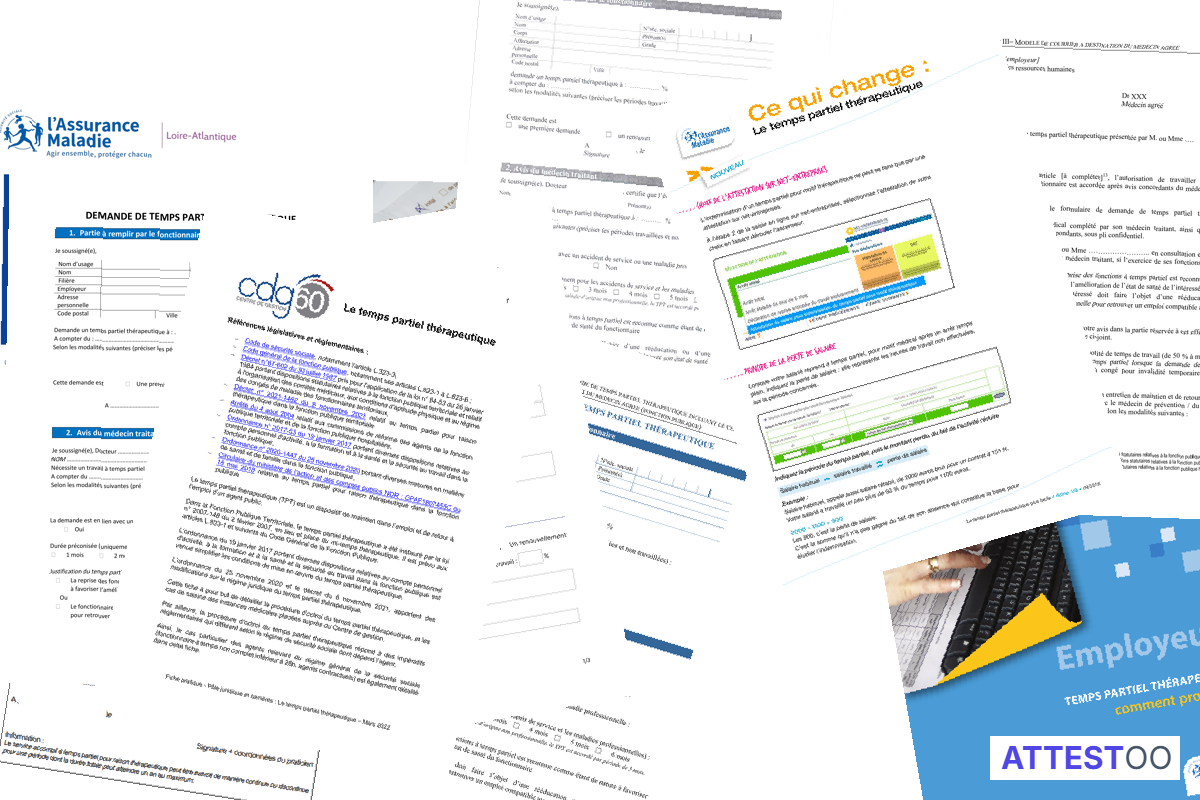Modèle d'attestation employeur pour mi-temps thérapeutique