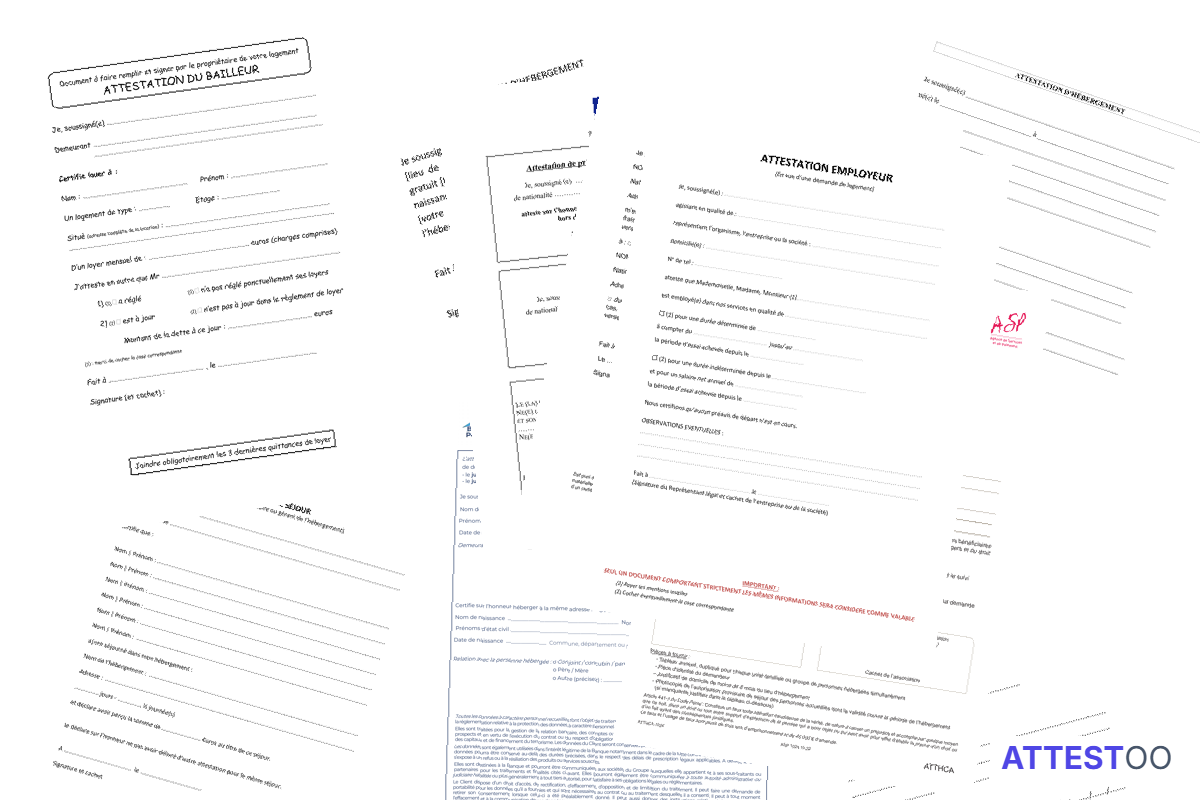 Modèle d'attestation de fin d'hébergement