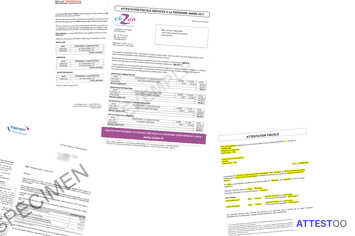 Modèle d'attestation fiscale de l'employeur pour le salarié