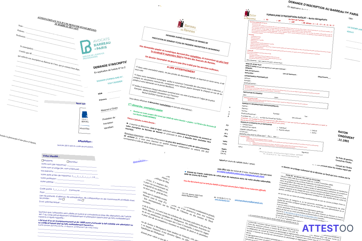 Modèle d'attestation de moralité (ex: pour avocat)