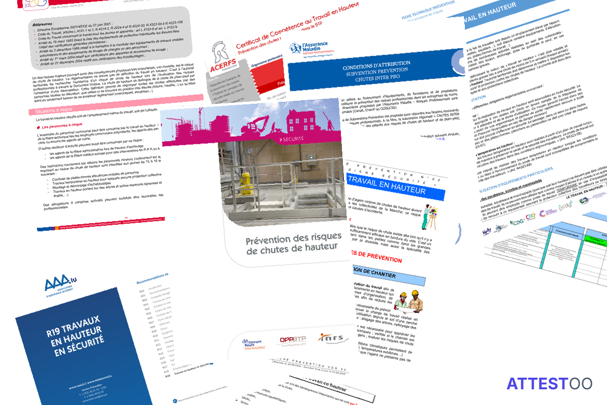 Modèle d'attestation de formation/habilitation au travail en hauteur