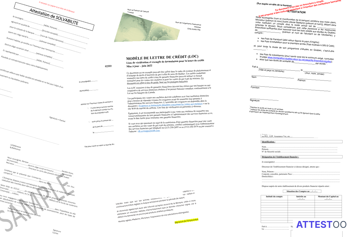 Modèle de lettre de demande d'attestation de solde de crédit