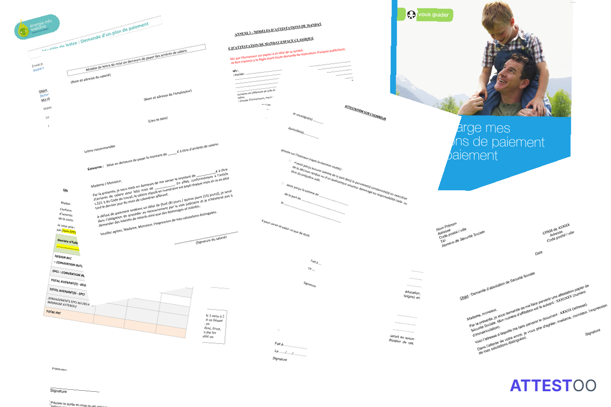 Modèle de lettre de demande d'attestation de paiement