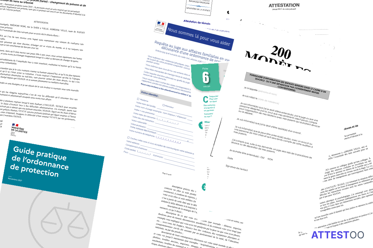 Modèle de lettre de témoignage pour les affaires familiales