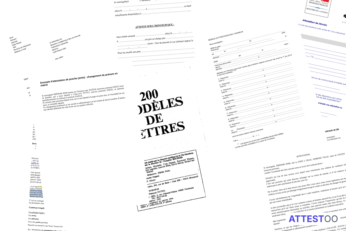 Modèle de lettre de témoignage 'bonne mère' pour la justice