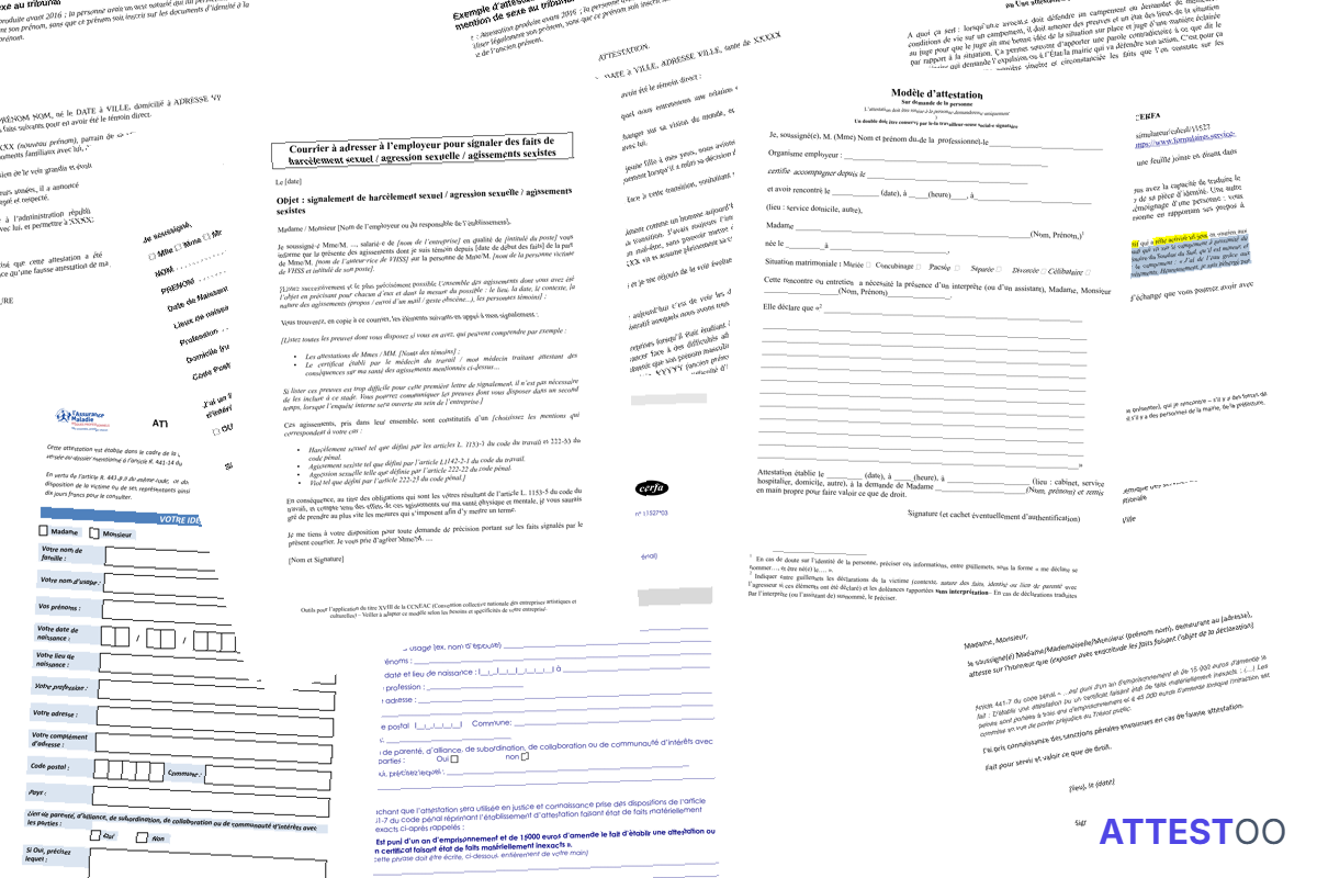 Modèle de lettre de témoignage en faveur d'une personne