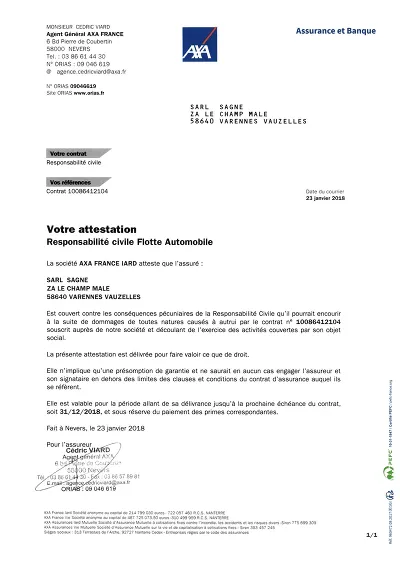 Assurance flotte - Couverture RC flotte auto.