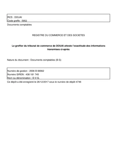 Attestation Greffe - Certifie conformité docs comptables Infogreffe