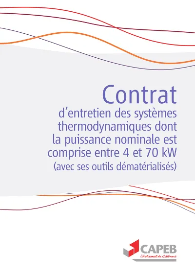 Entretien 4-70 kW - Contrat et attestation pour systèmes thermodynamiques