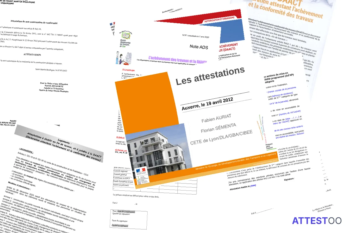 Information sur l'attestation de conformité des travaux (DAACT)