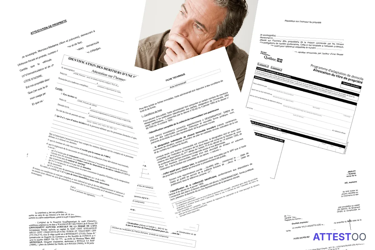 Information sur l'attestation de propriété immobilière