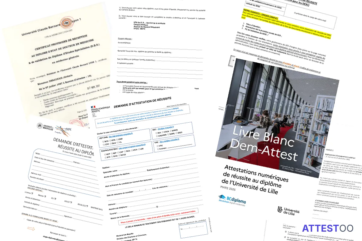 Information sur l'attestation de réussite au diplôme