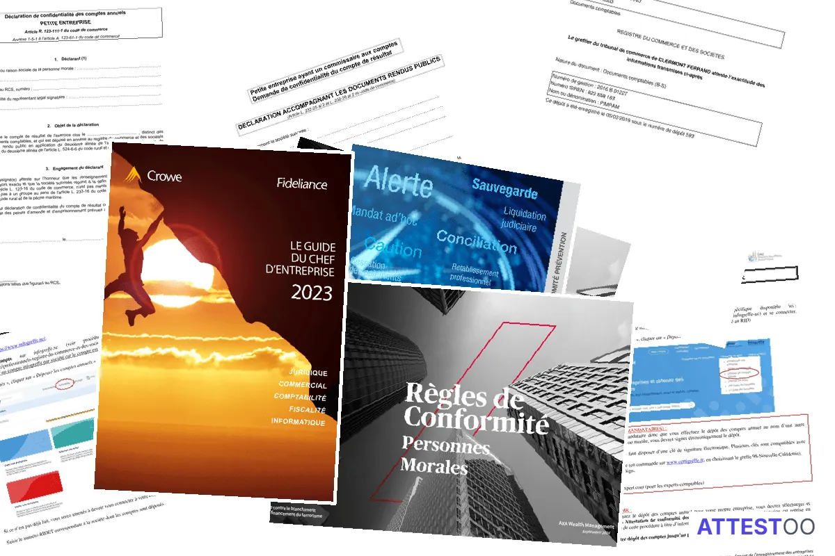 Modèle d'attestation de conformité des documents comptables