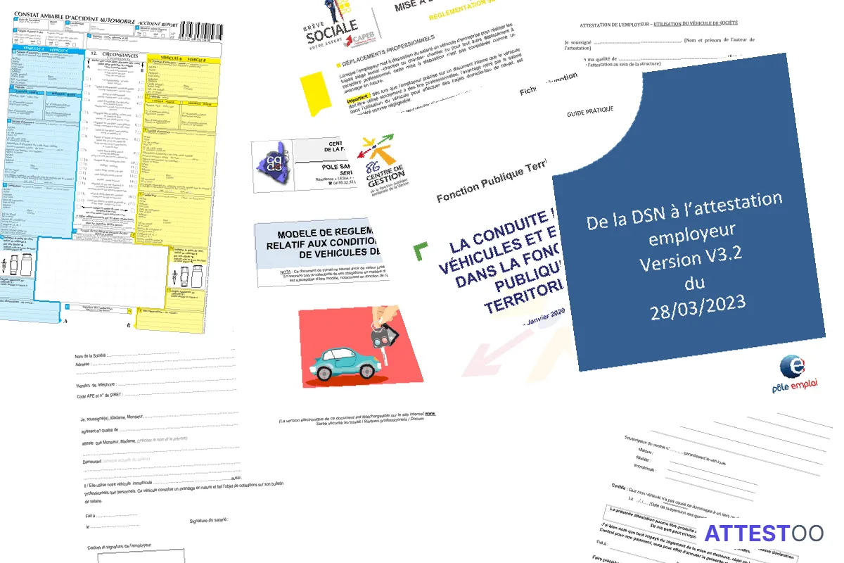 Modèle d'attestation employeur de conduite sans accident