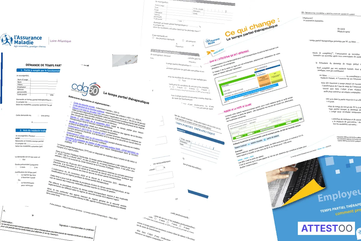 Modèle d'attestation employeur pour mi-temps thérapeutique