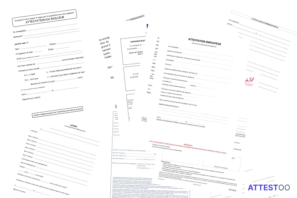 Modèle d'attestation de fin d'hébergement