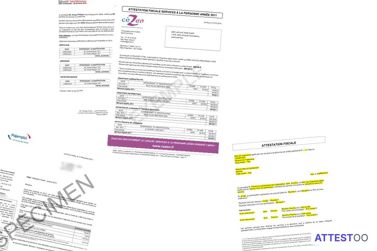 Modèle d'attestation fiscale de l'employeur pour le salarié