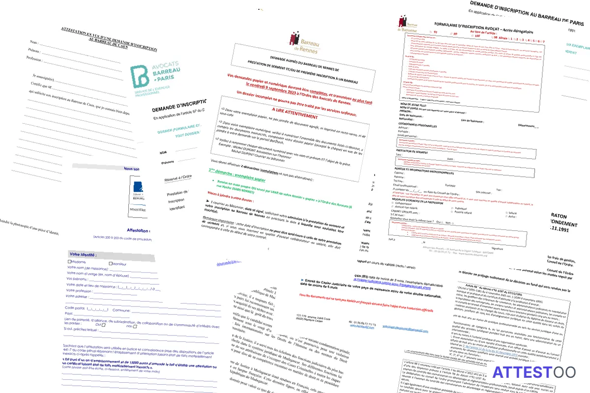 Modèle d'attestation de moralité (ex: pour avocat)