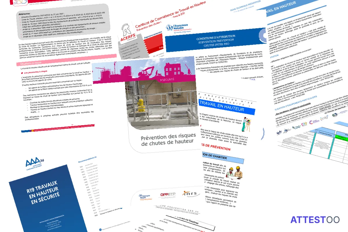 Modèle d'attestation de formation/habilitation au travail en hauteur