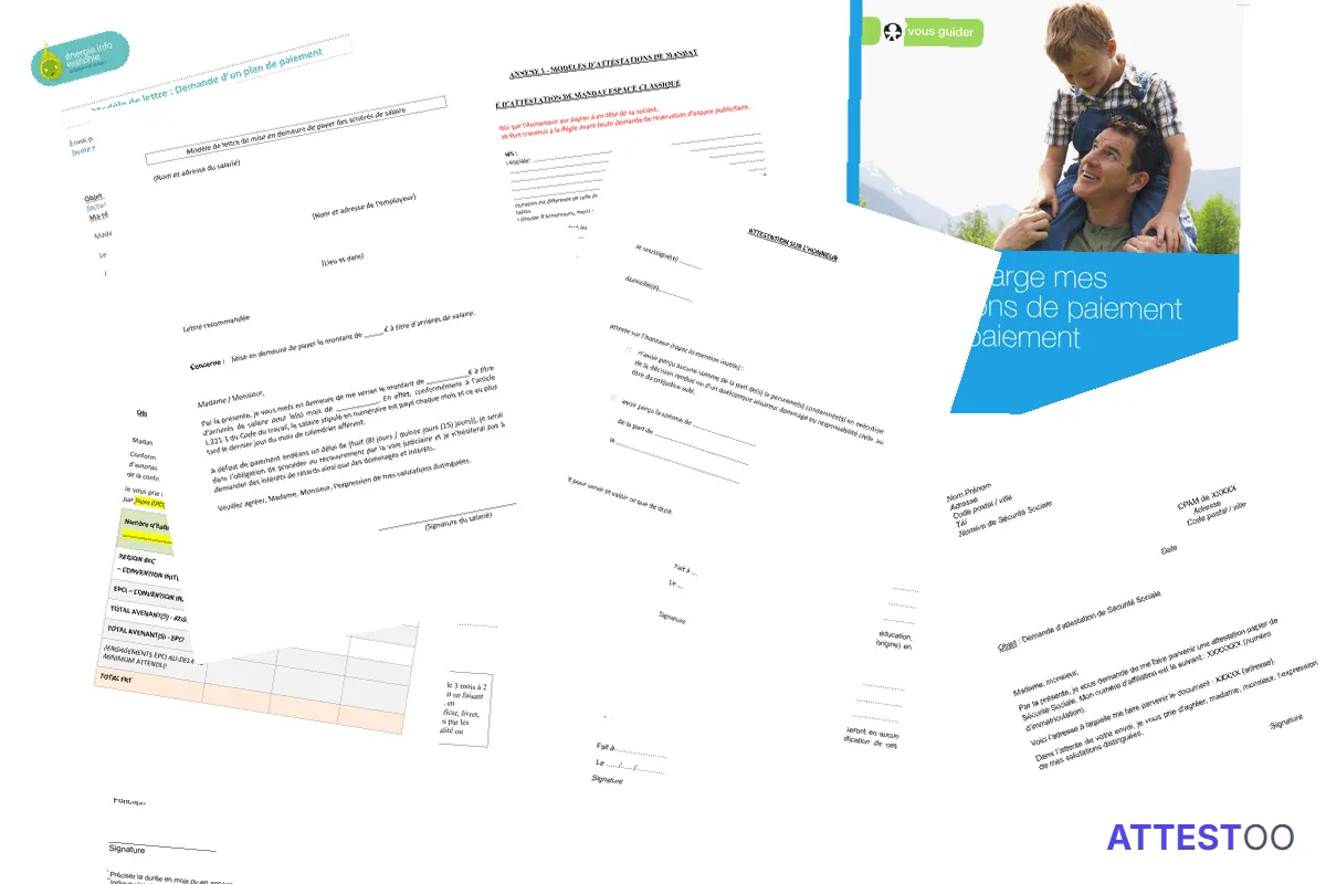 Modèle de lettre de demande d'attestation de paiement
